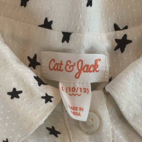 Cat & Jack Cold Shoulder Top Size 10/12 - Picture 4 of 8